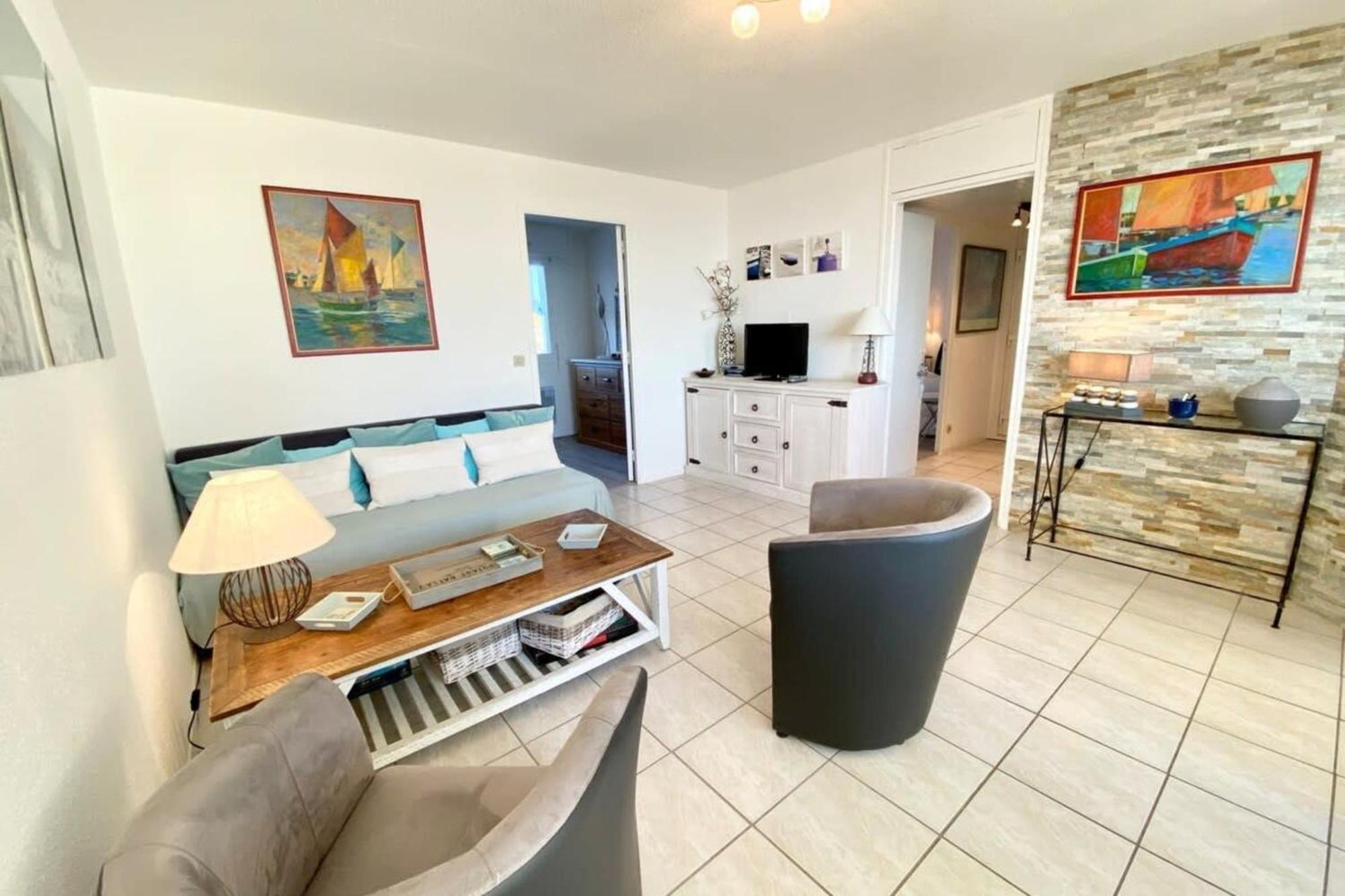 Superbe T3 Cosy Vue Mer 180 Ploemeur Bagian luar foto